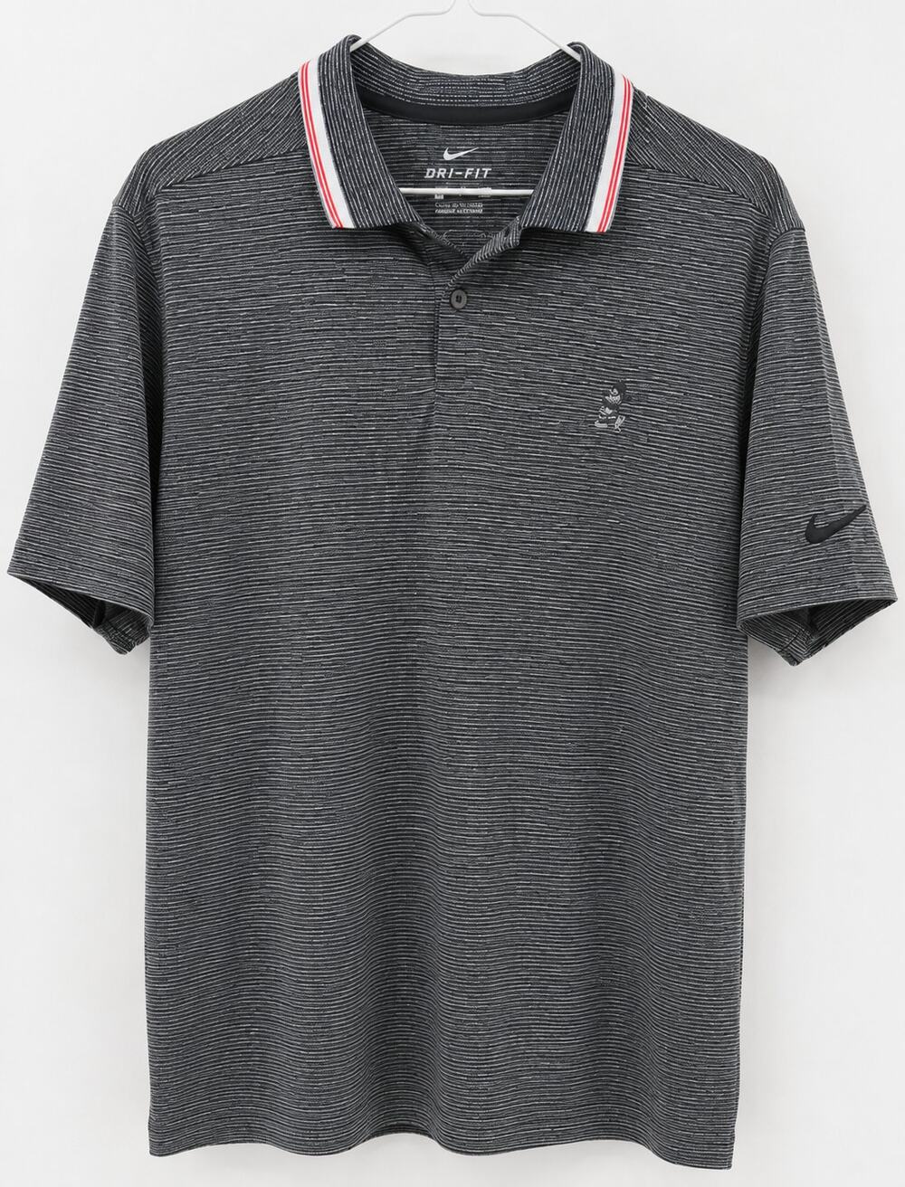 Nike x Disney Mickey Mouse Striped Performance Golf Polo Gray Medium